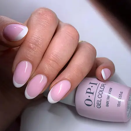 Light pink nail art for summer!