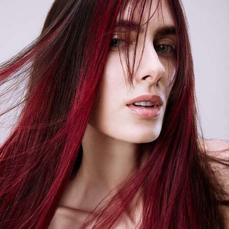 Modern haircuts and colored hair